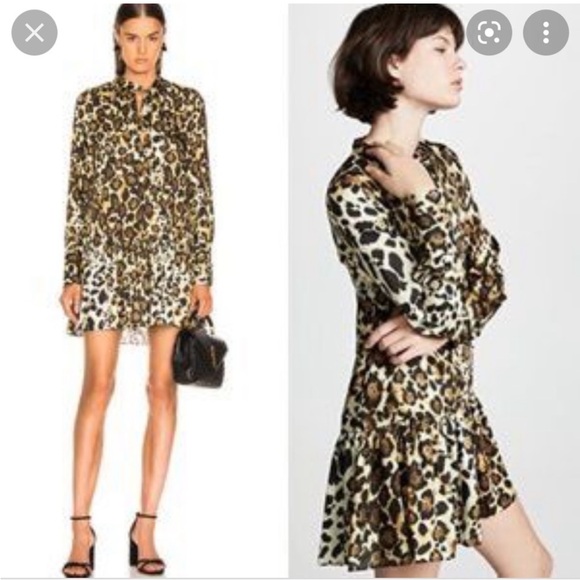 Alexis Dresses & Skirts - Alexis Lydia Leopard Long Sleeve Mini Dress XL Animal Print